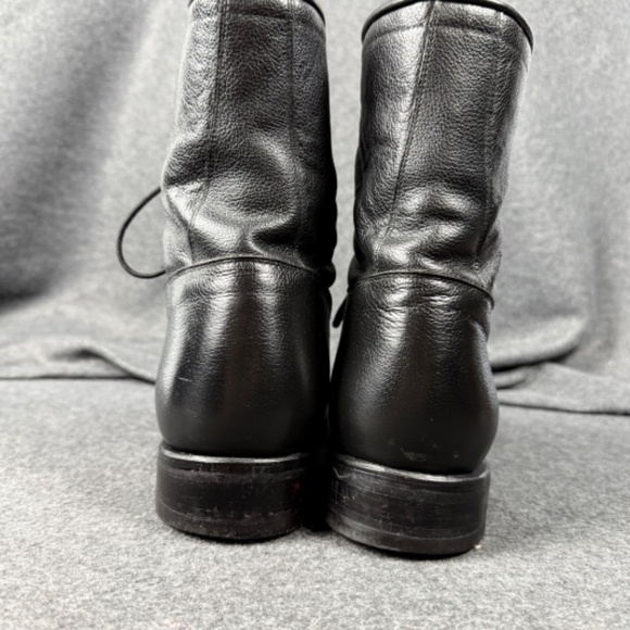 Dan Post Black Leather Packer style Boots 9 EW - Picture 4 of 6